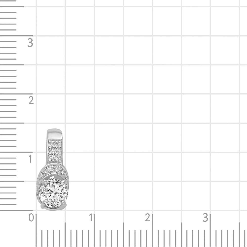 Подвес с фианитами из серебра 925 пробы 2
