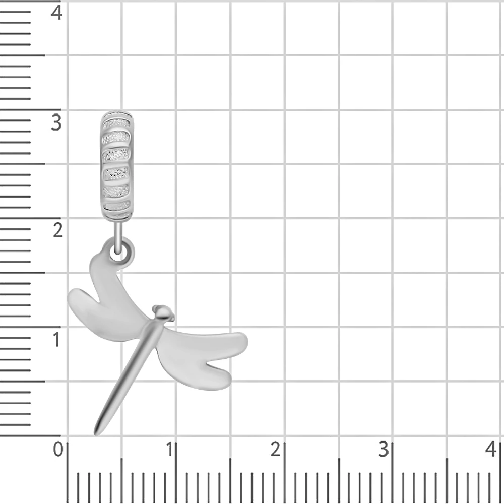 Подвес  Стрекоза из серебра 925 пробы 2