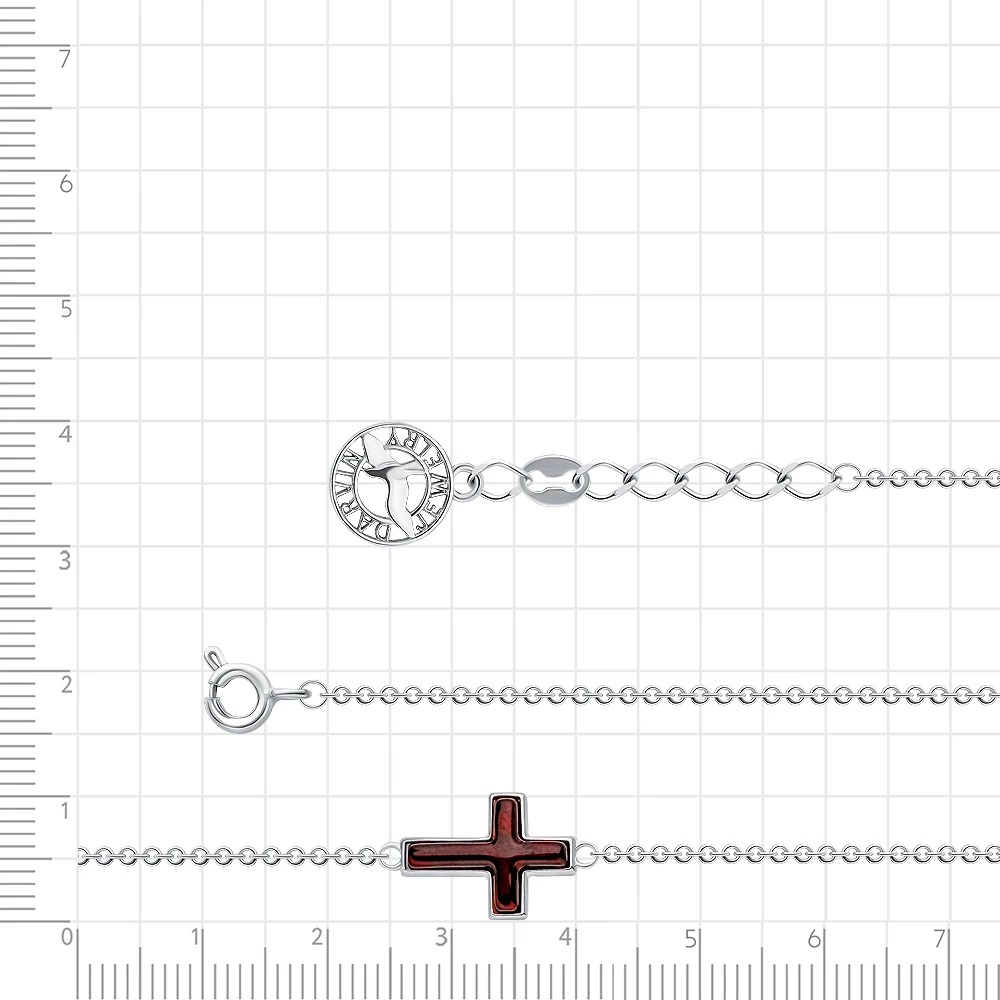 Браслет с янтарем из серебра 925 пробы 2