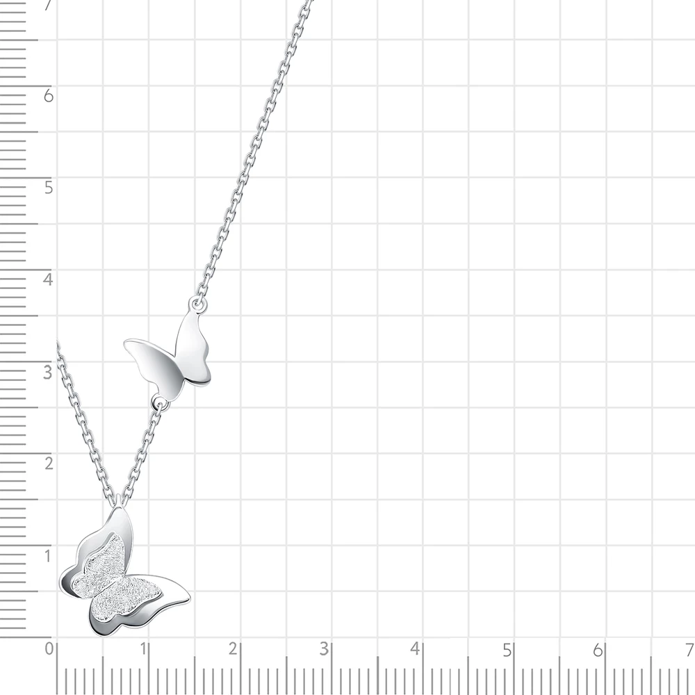 Колье  Бабочка из серебра 925 пробы 2