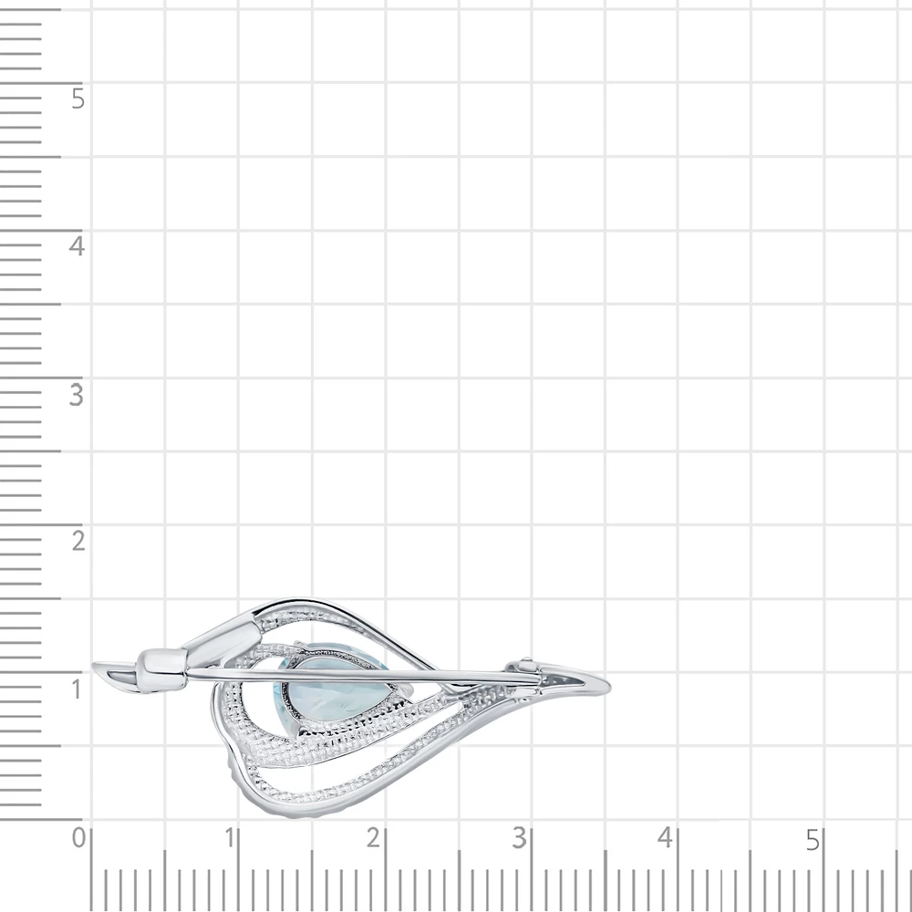 Брошь с топазами из серебра 925 пробы 2