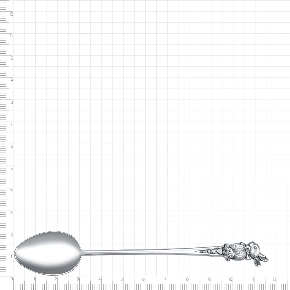 Ложка  Заяц из серебра 925 пробы 2