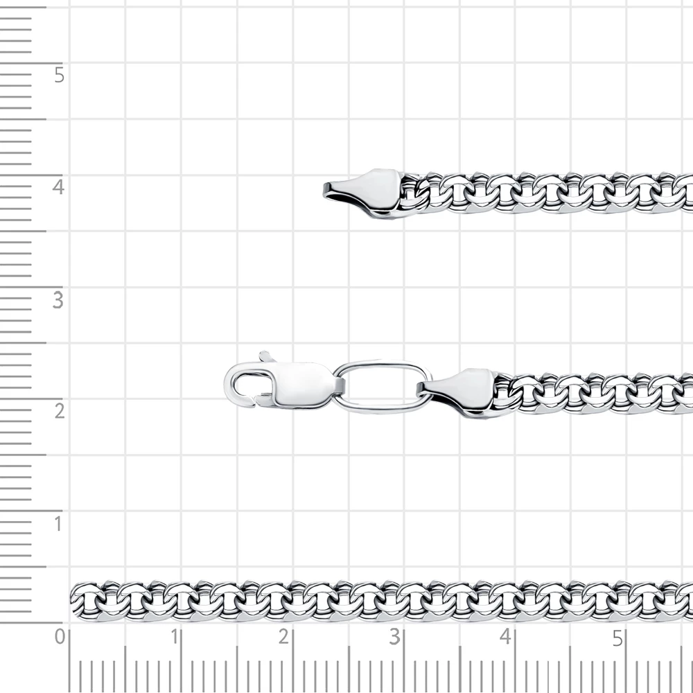 Цепь бисмарк из серебра 925 пробы 3