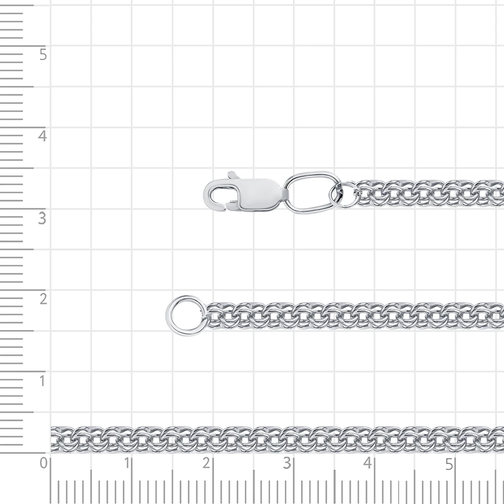 Цепь бисмарк из серебра 925 пробы 3