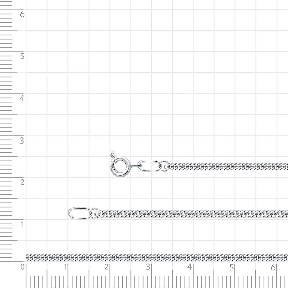 Цепь панцирь двойной из серебра 925 пробы 3