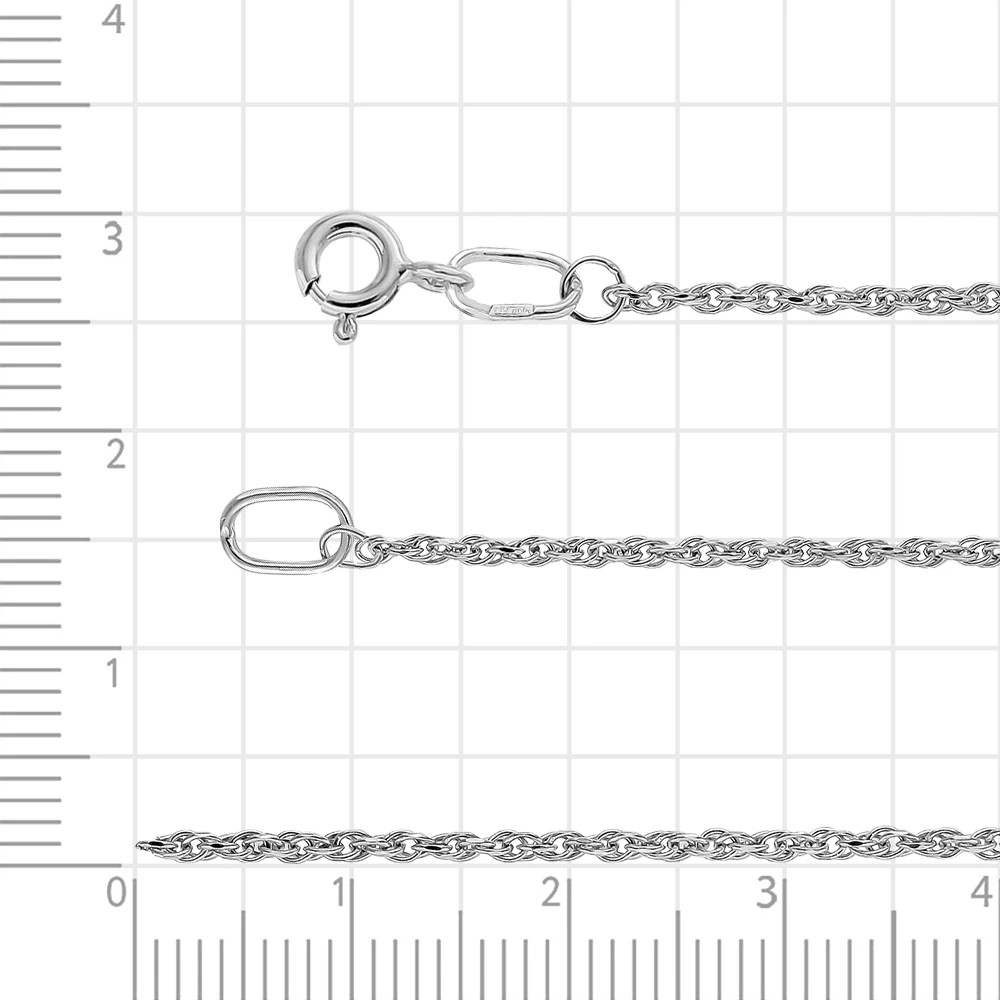 Цепь корда из серебра 925 пробы 3