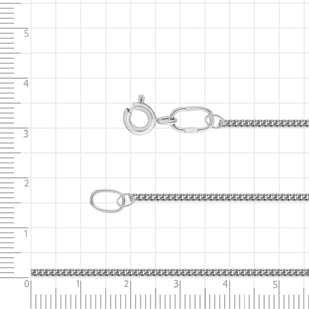 Цепь панцирь из серебра 925 пробы 2