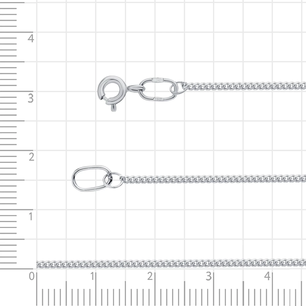 Цепь панцирь из серебра 925 пробы 3