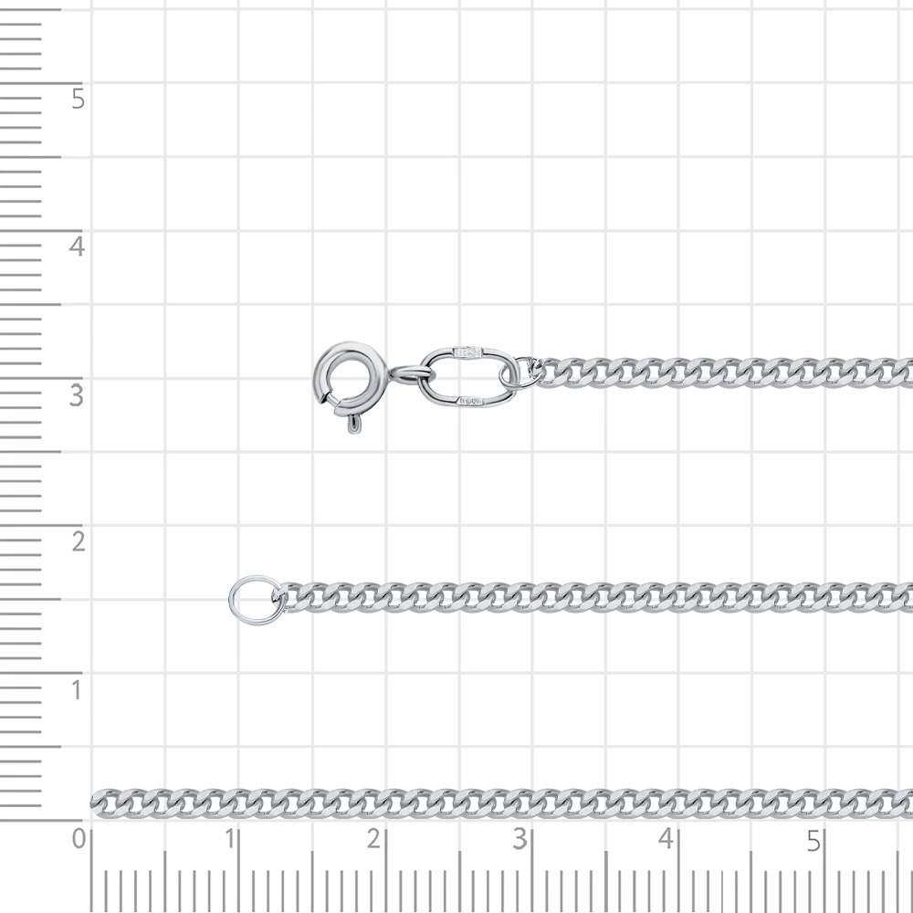 Цепь панцирь из серебра 925 пробы 2
