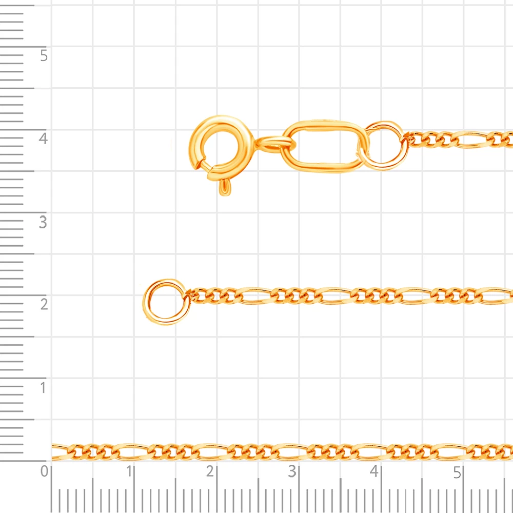 Цепь фигаро из серебра 925 пробы 2