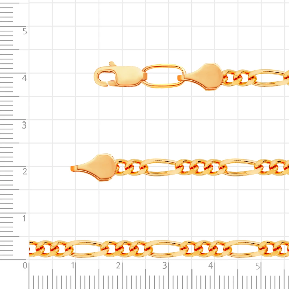 Цепь фигаро из серебра 925 пробы 2