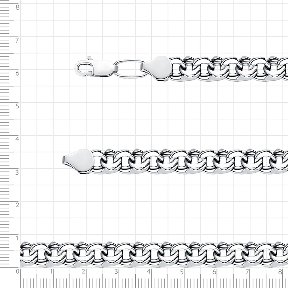 Цепь бисмарк из серебра 925 пробы 3