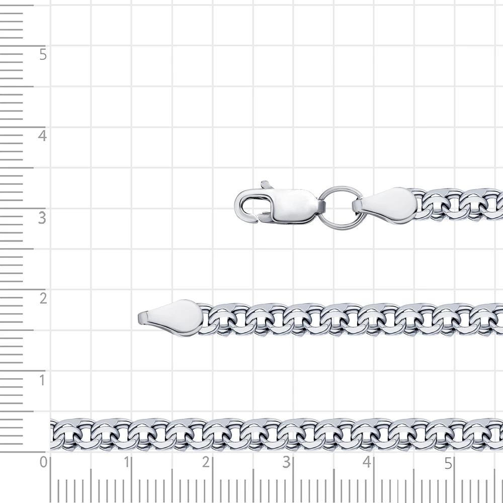 Цепь бисмарк из серебра 925 пробы 3