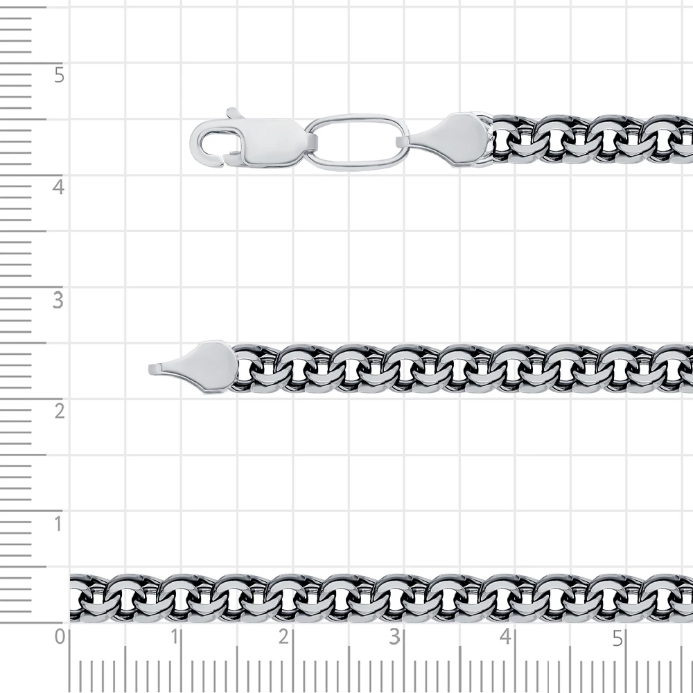 Цепь бисмарк из серебра 925 пробы 3