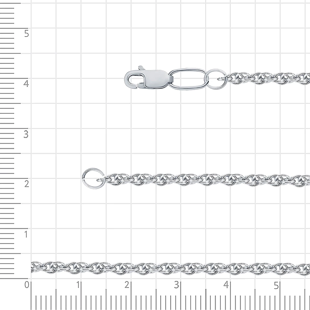 Цепь корда из серебра 925 пробы 3