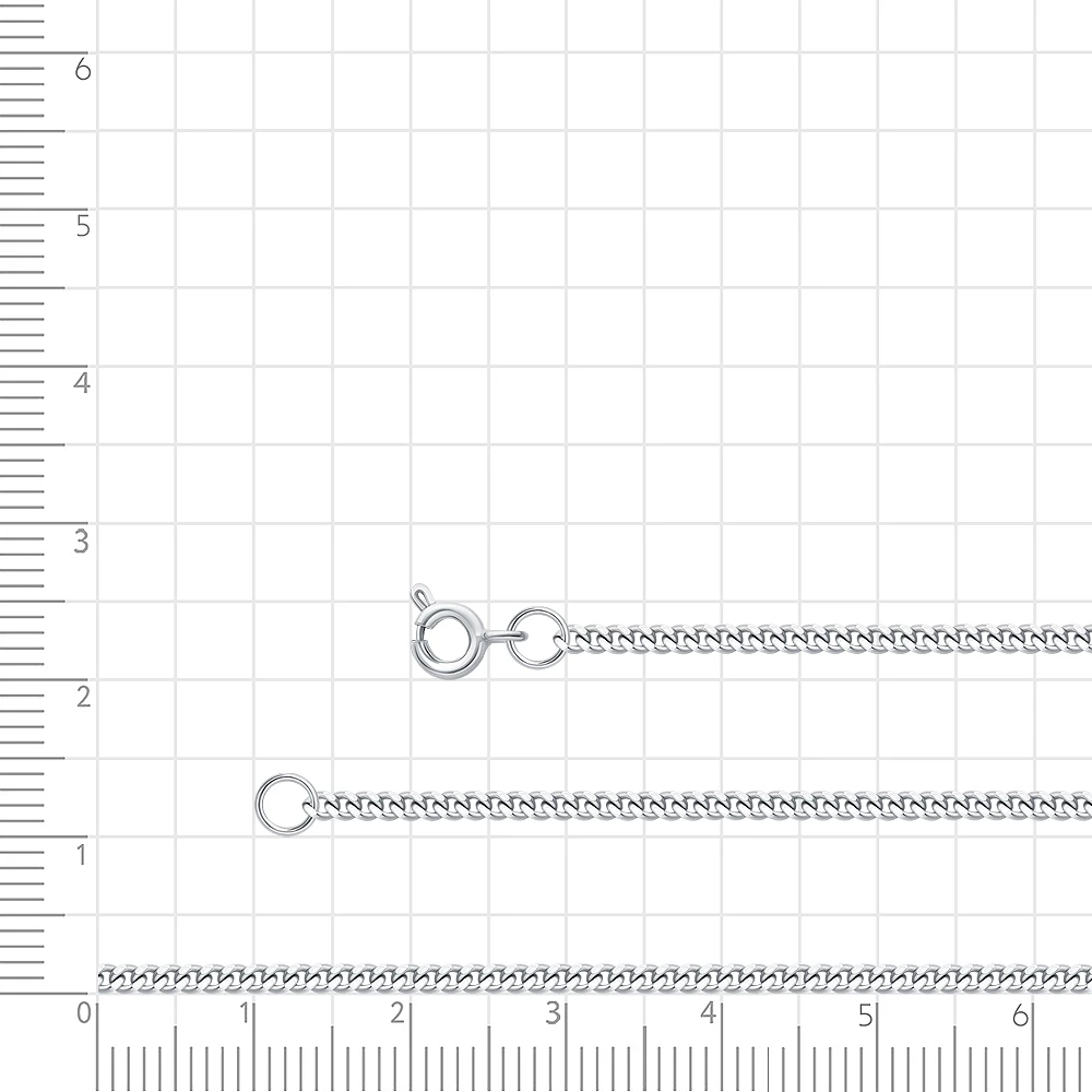 Цепь панцирь из серебра 925 пробы 3