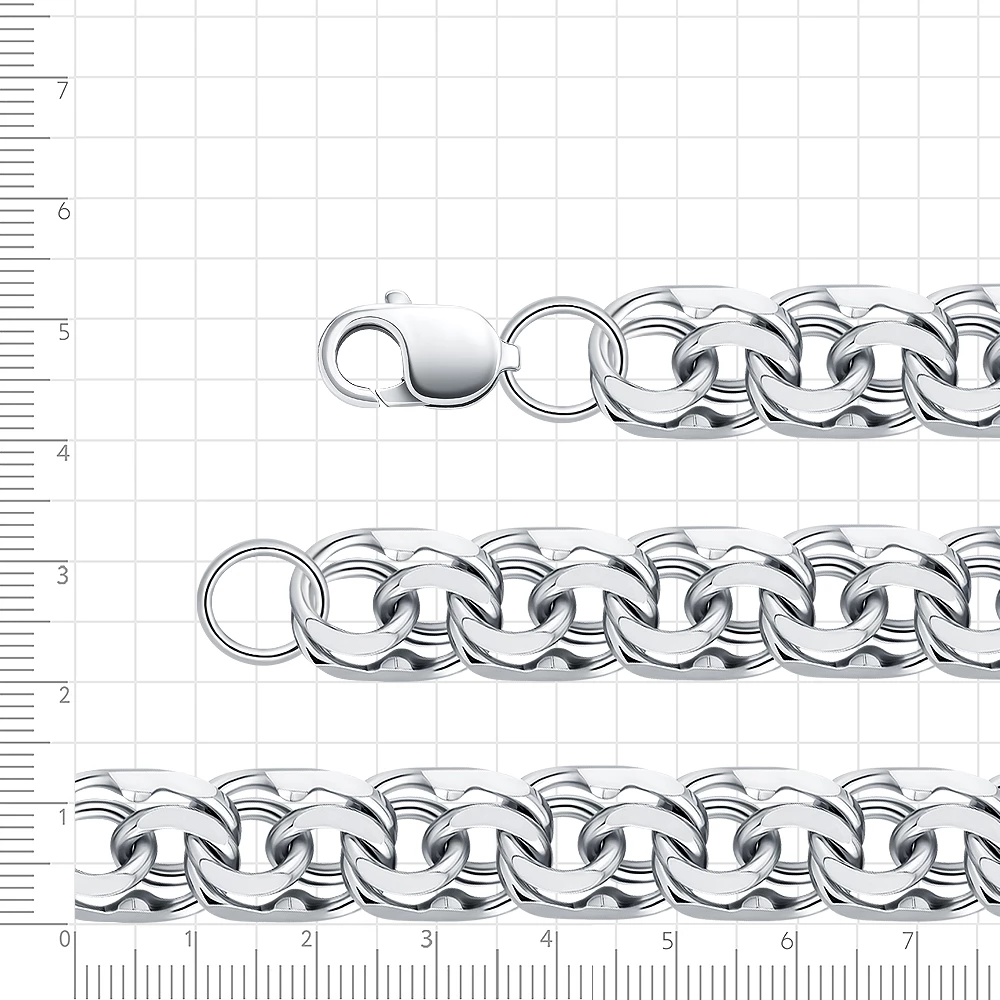 Цепь бисмарк из серебра 925 пробы 2