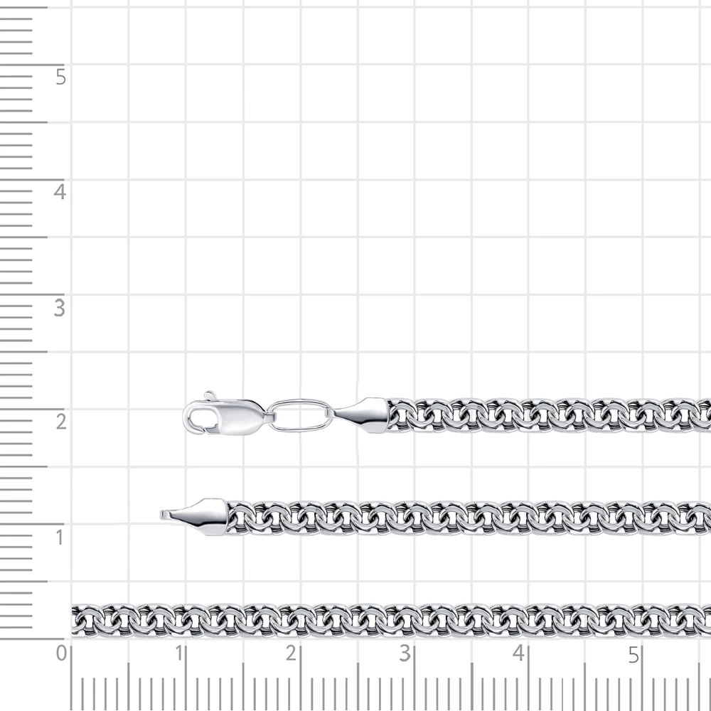 Цепь бисмарк из серебра 925 пробы 2