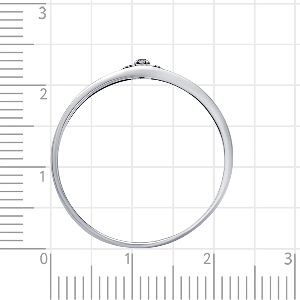 Кольцо с фианитами из серебра 925 пробы 3