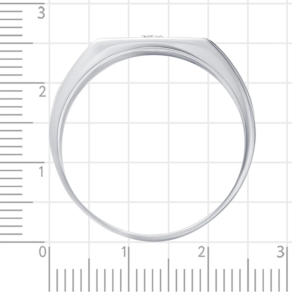 Кольцо с фианитом из серебра 925 пробы 4