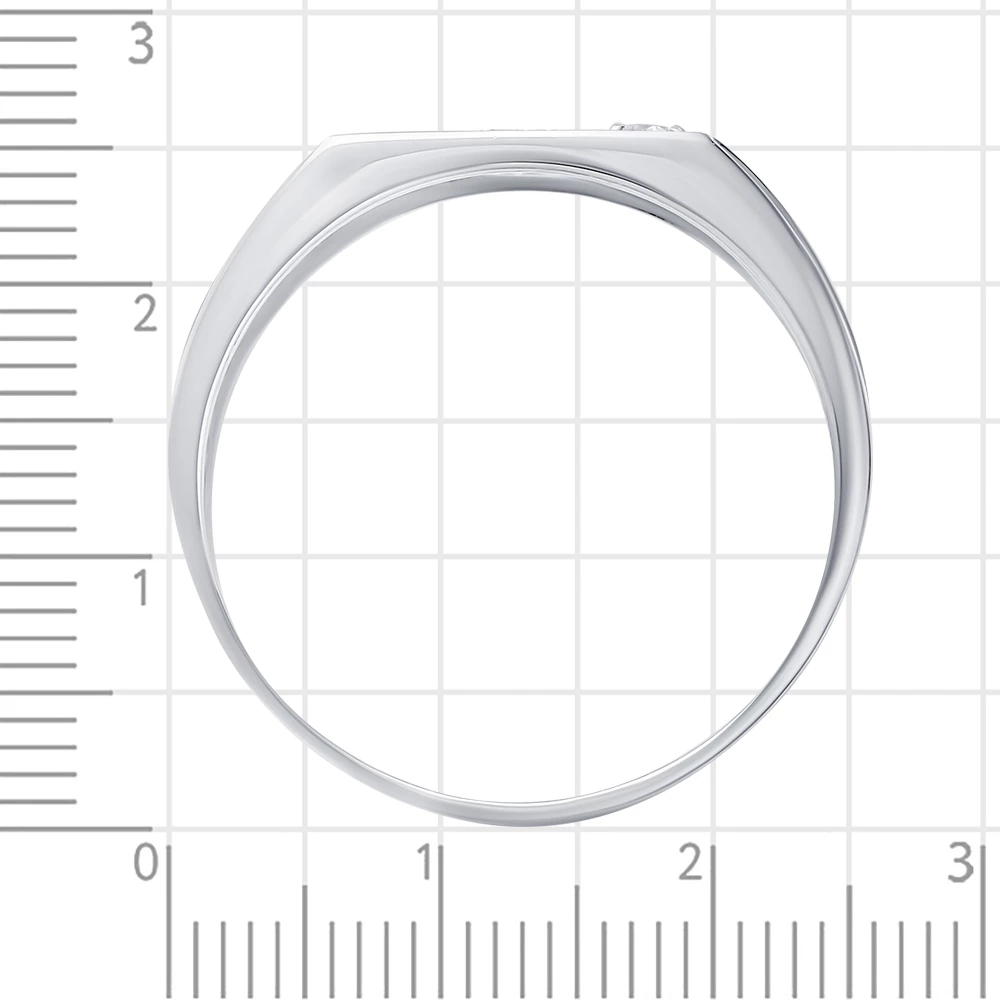 Кольцо с фианитом из серебра 925 пробы 3