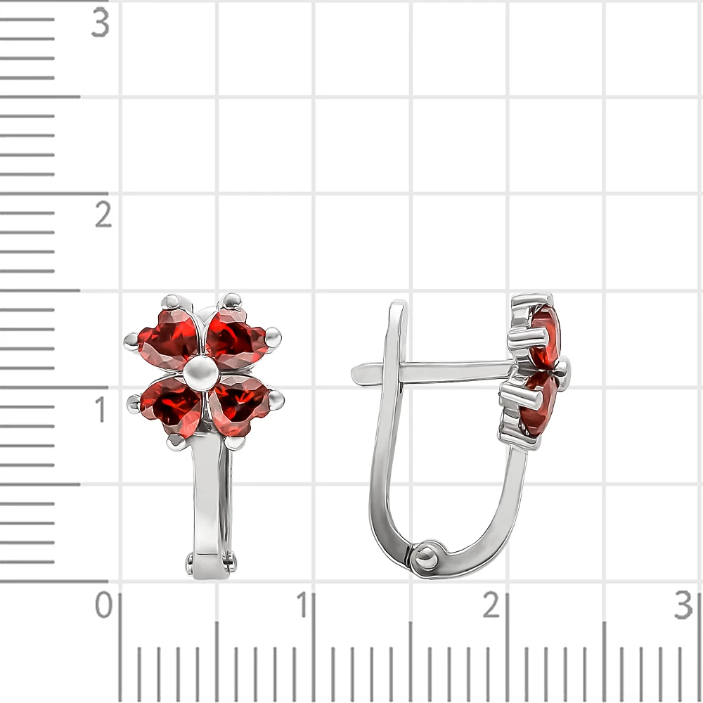 Серьги детские с фианитами из серебра 925 пробы 2