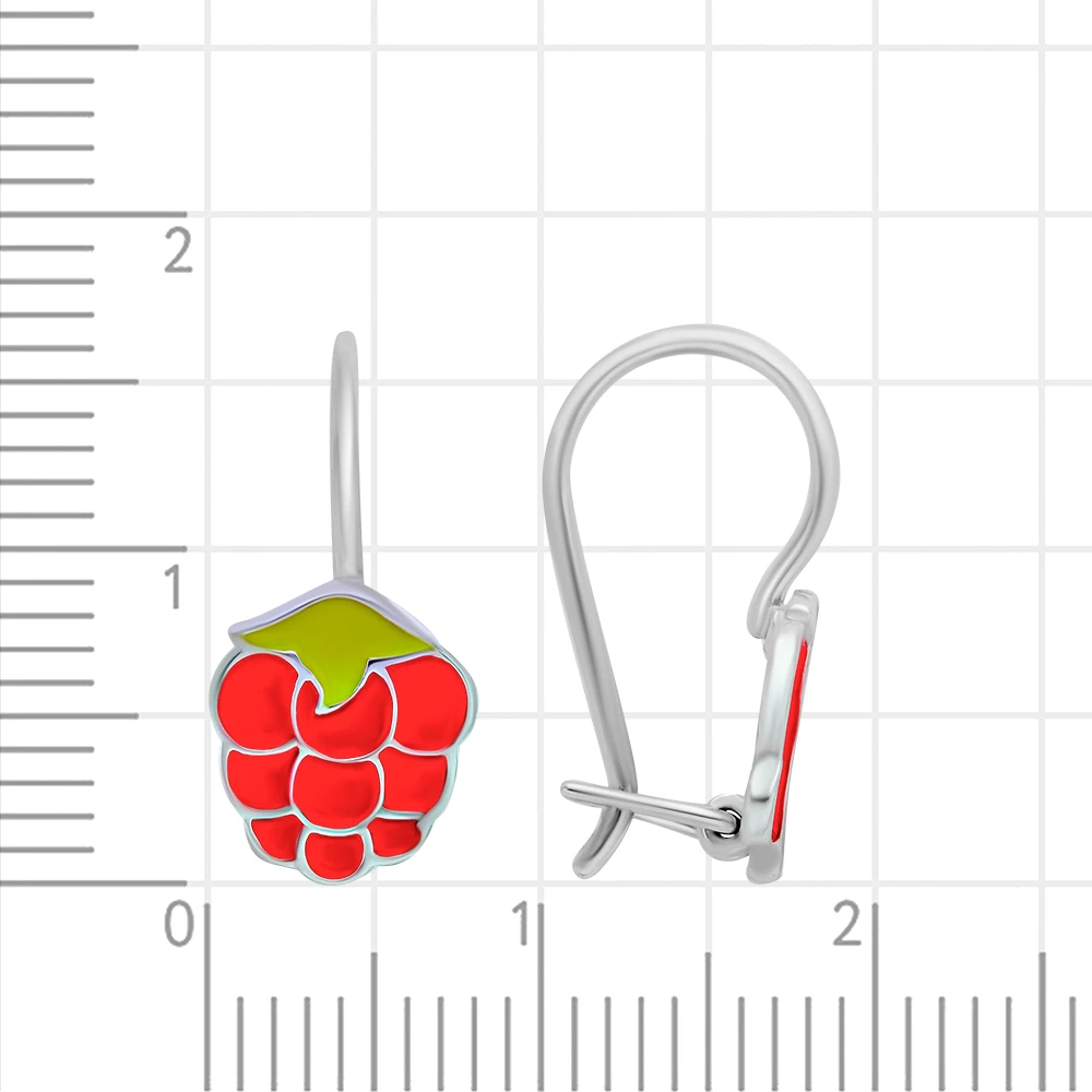 Серьги  Бабочка детские из серебра 925 пробы 3