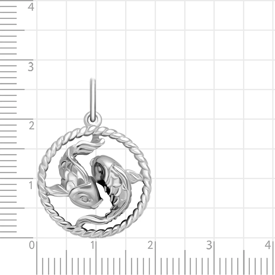 Подвес Рыбы из серебра 925 пробы 3