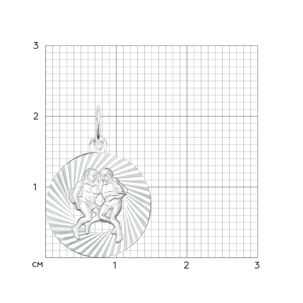 Подвес Близнецы из серебра 925 пробы 2