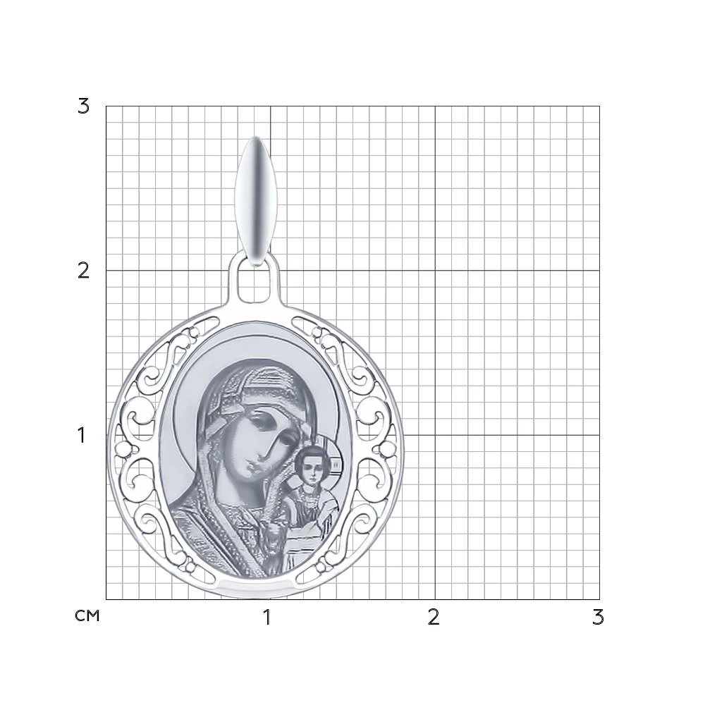 Икона Казанская из серебра 925 пробы 2