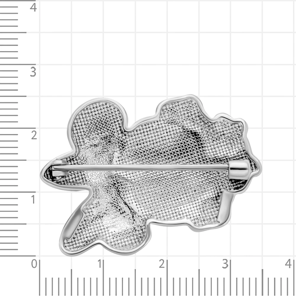 Брошь детская с эмалью из серебра 925 пробы 3