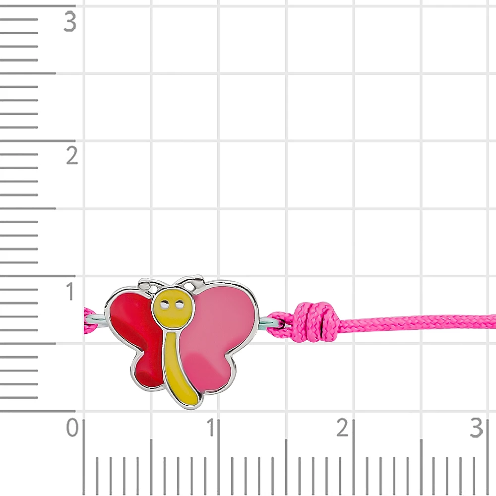 Браслет  Бабочка детский из серебра 925 пробы 2