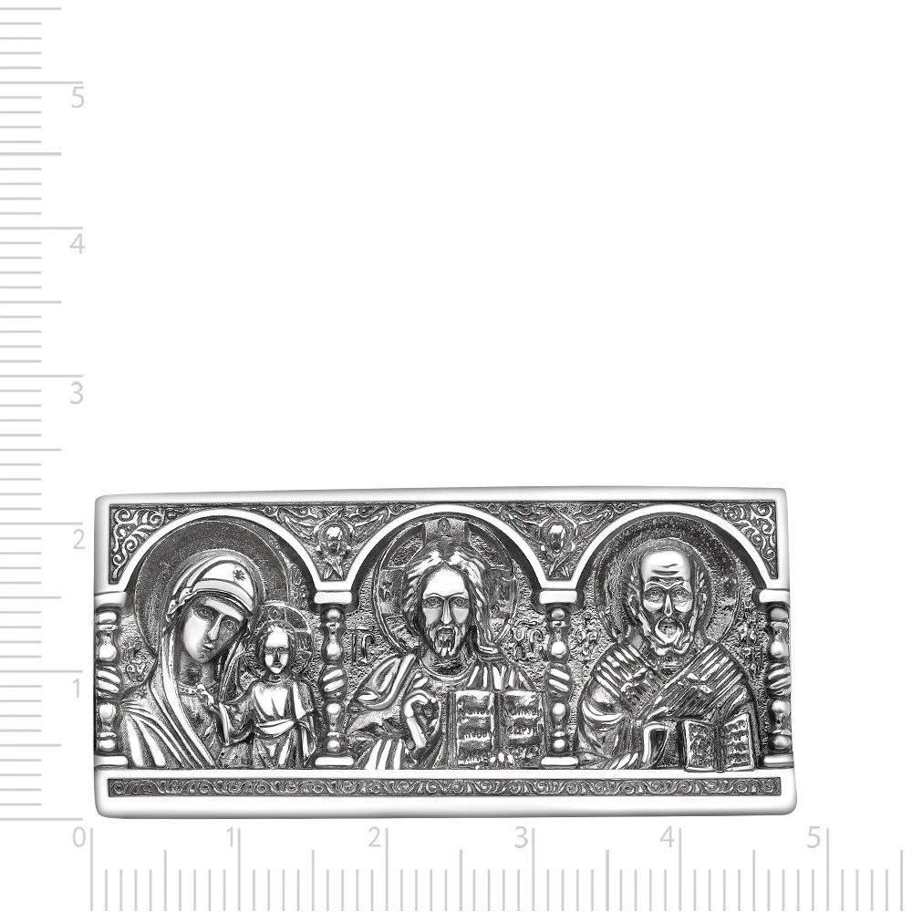 Икона Триптих из серебра 925 пробы 2