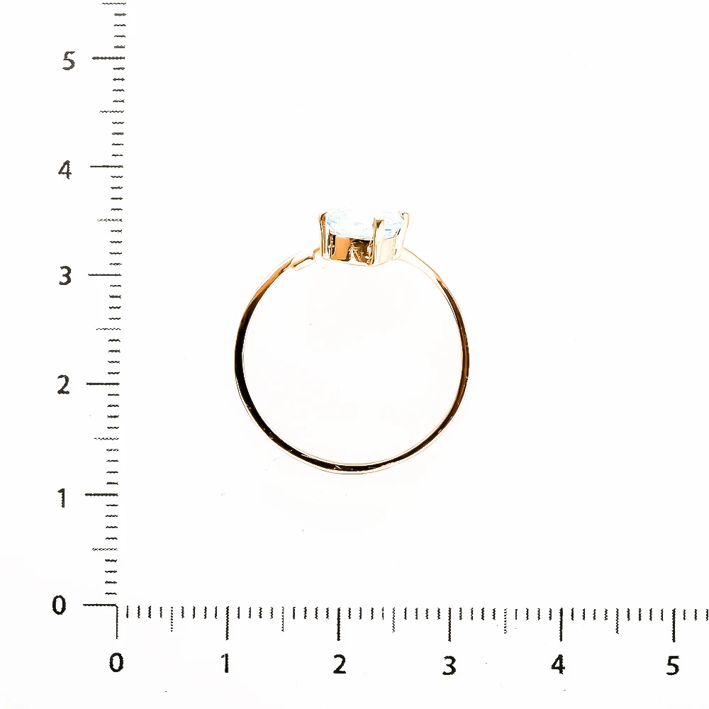 Кольцо с топазом из красного золота 585 пробы 3