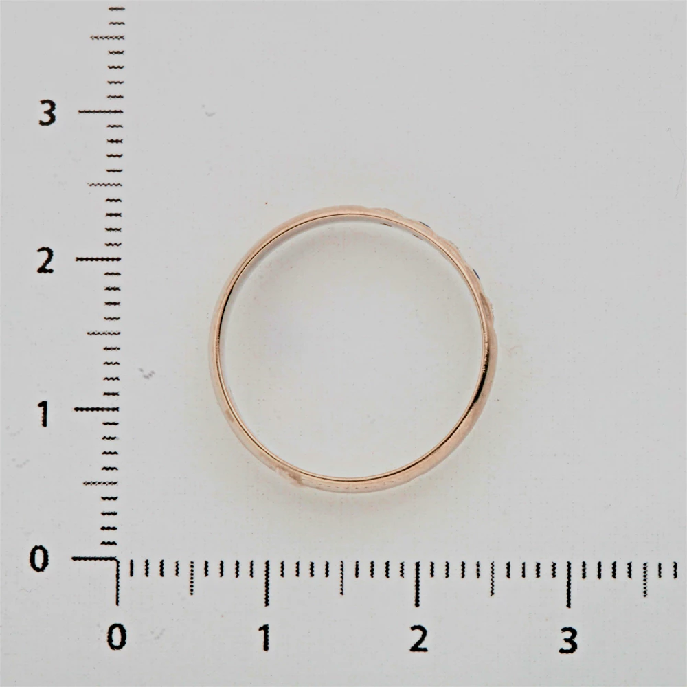 Кольцо обручальное с сапфиром из белого золота 585 пробы 3