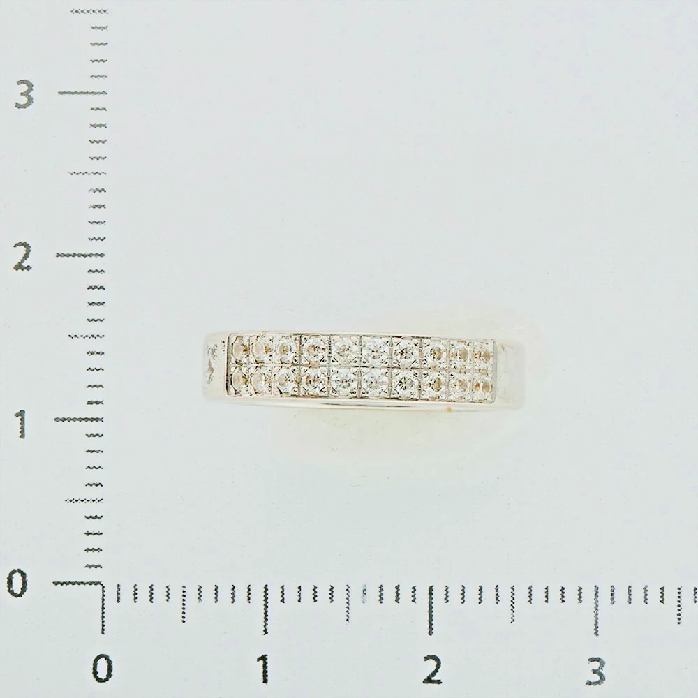Кольцо с фианитом из белого золота 585 пробы 2