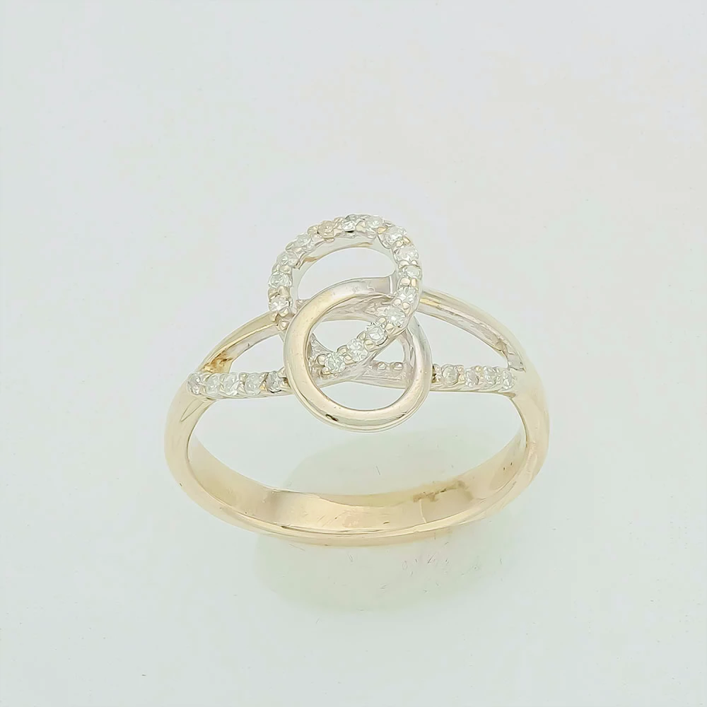 Кольцо с бриллиантом из белого золота 750 пробы 1