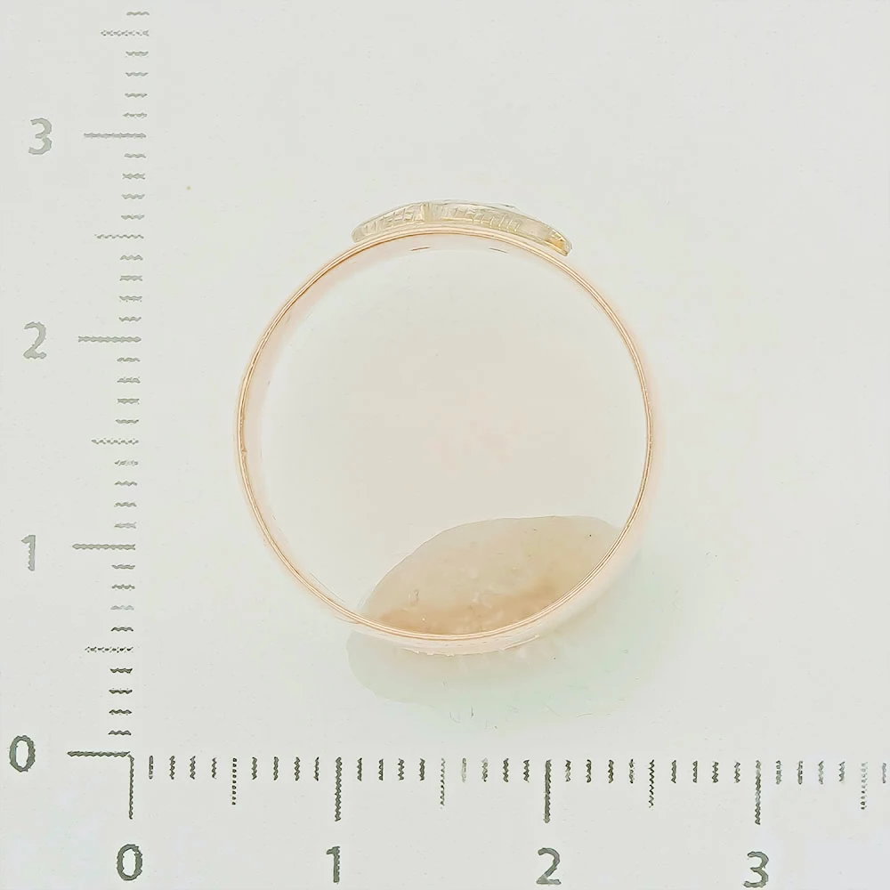 Кольцо обручальное с бриллиантом из красного золота 583 пробы 3