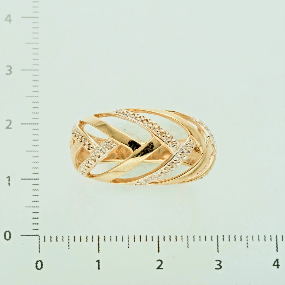 Кольцо с бриллиантом из желтого золота 500 пробы 2