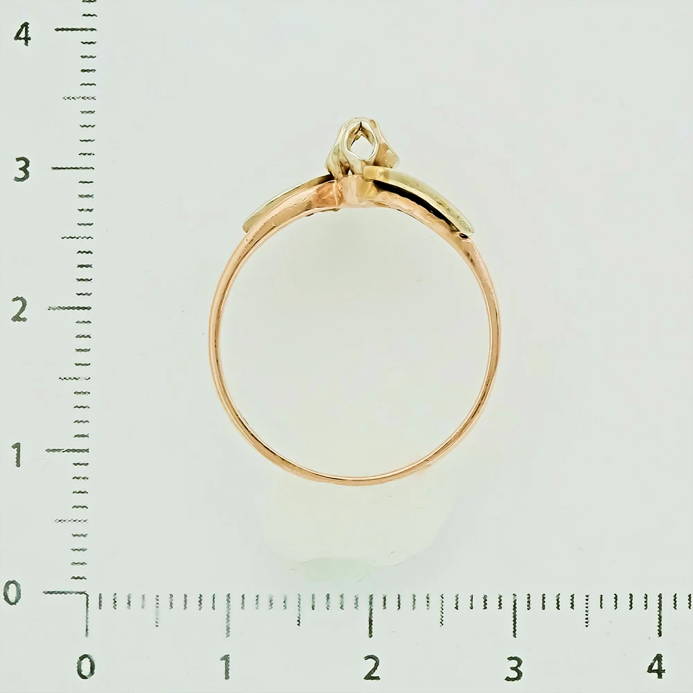 Кольцо с бриллиантом из красного золота 500 пробы 3