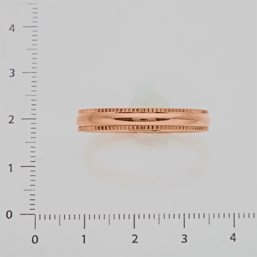Кольцо обручальное из красного золота 585 пробы 2