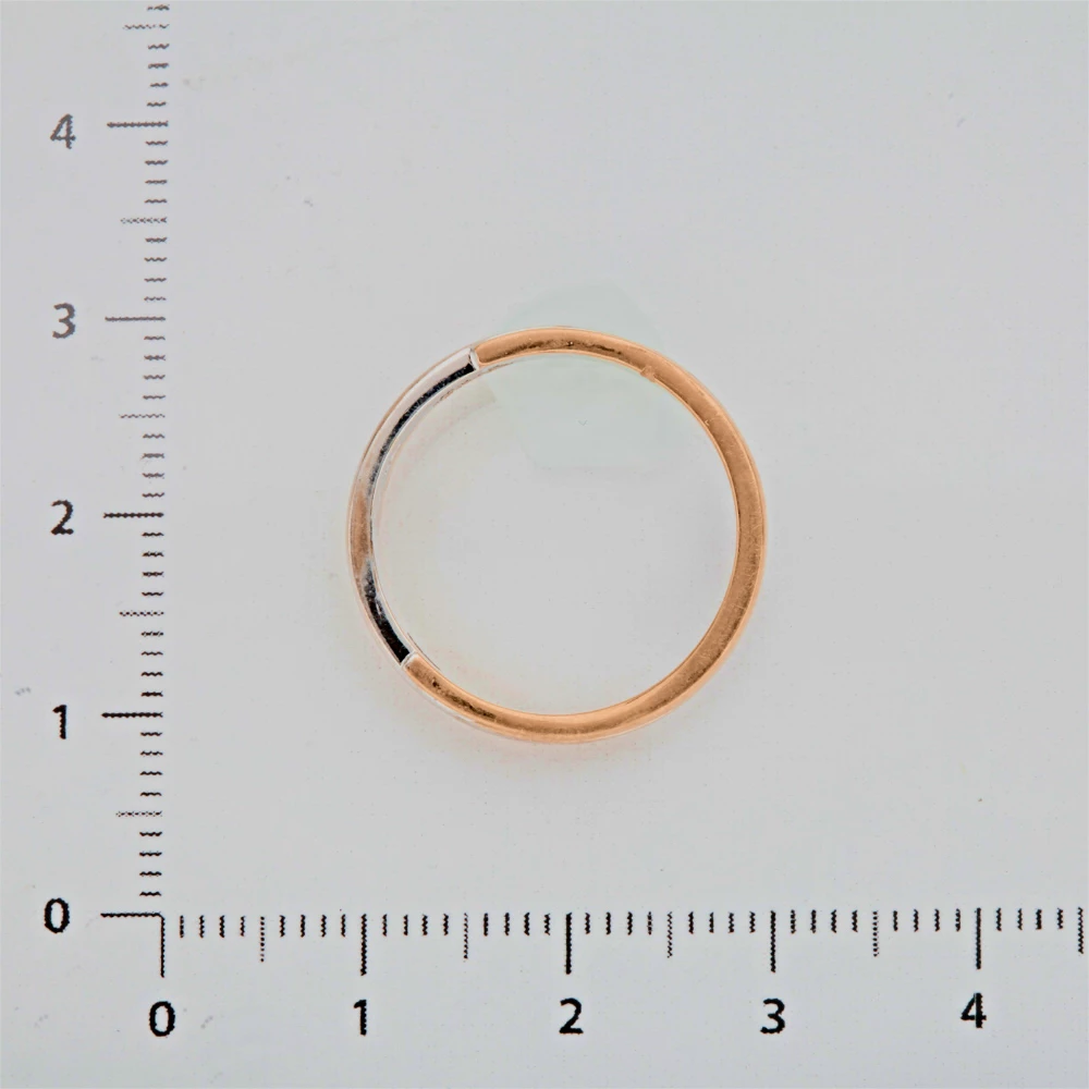 Кольцо обручальное с бриллиантом из красного золота 750 пробы 3
