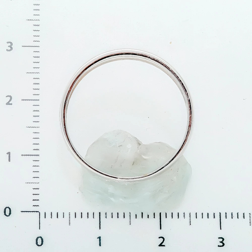 Кольцо обручальное с бриллиантом из белого золота 750 пробы 3