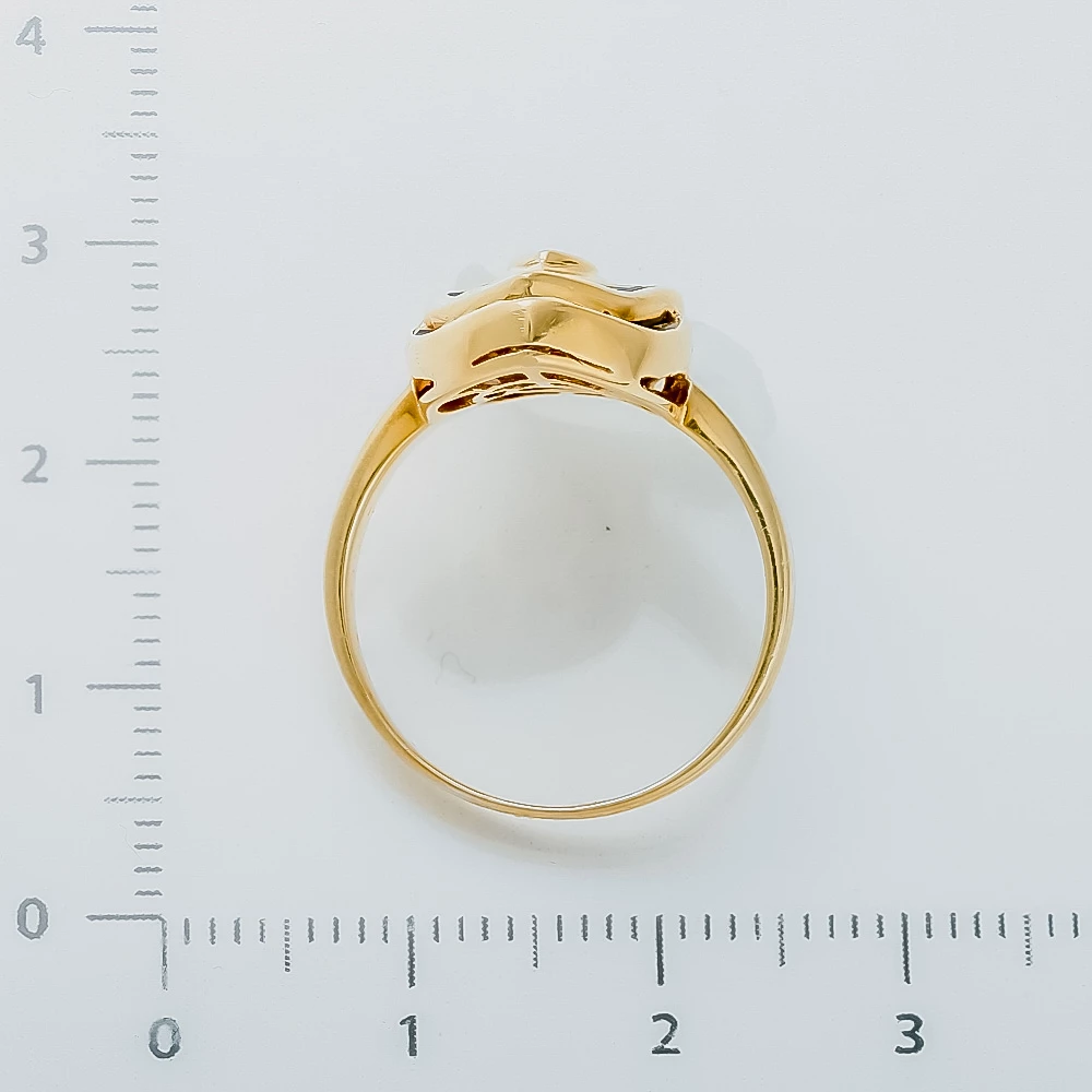 Кольцо с сапфиром из желтого золота 585 пробы 3