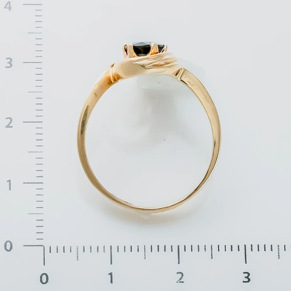 Кольцо с сапфиром из желтого золота 500 пробы 3