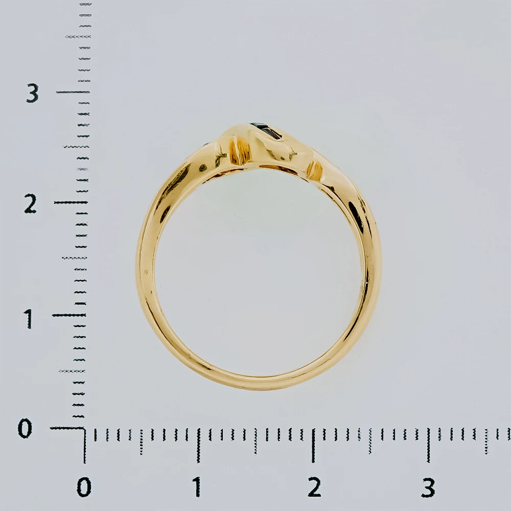 Кольцо с сапфиром из красного золота 750 пробы 3