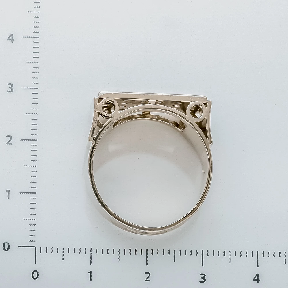 Кольцо с бриллиантами из белого золота 750 пробы 3