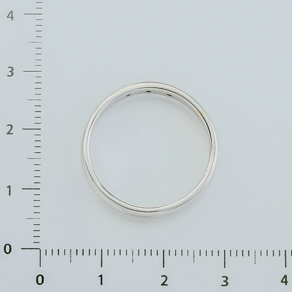 Кольцо обручальное с фианитом из белого золота 585 пробы 3