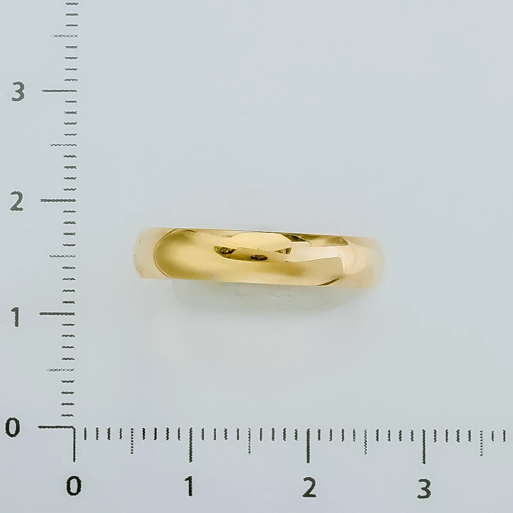 Кольцо обручальное из желтого золота 585 пробы 2