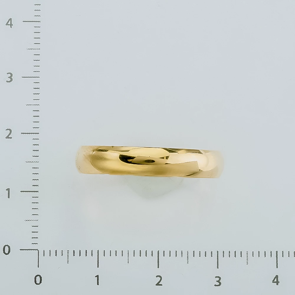 Кольцо обручальное из желтого золота 585 пробы 2